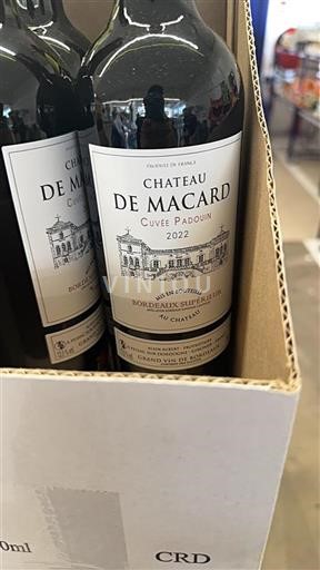 Bordeaux Bordeaux superiore Château Macard Padouin 2022