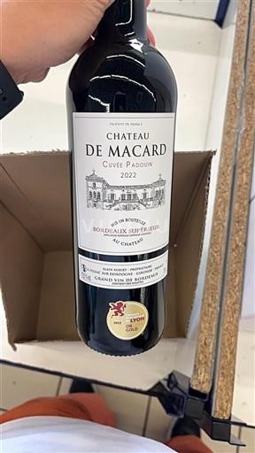 Bordeaux Bordeaux superiore Château Macard Padouin 2022
