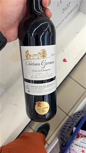 Bordeaux Côtes-de-Bordeaux Château German La Chataignière 2019