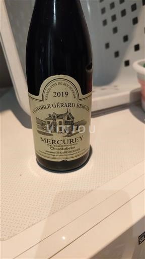 Bourgogne Mercurey Vignoble Gérard Berger Chateaubeau 2019