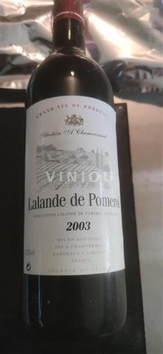 Bordeaux Lalande-de-Pomerol A. Chamvermeil Sélection A. Chamvermeil 2003