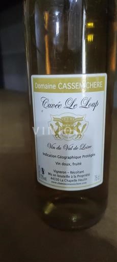 Loire-dalen Loiredalen Domaine Cassemichere Le Loup 2013