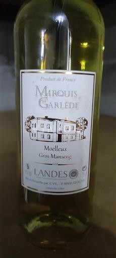 Aquitaine and Charentes Landes Marquis De Garlède Moelleux Gros Manseng 2015