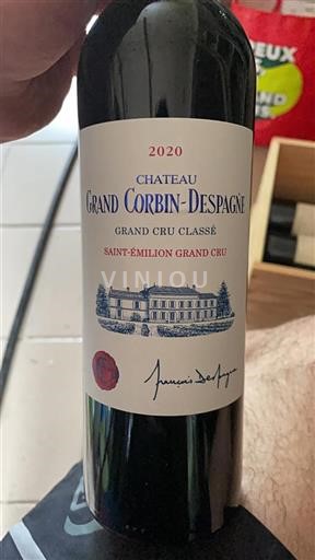 Bordeaux Saint-Émilion Grand Cru Grand Cru Château Grand Corbindespagne 2020