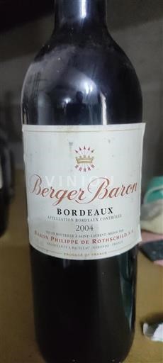 Bordeaux Baron Philippe De Rothschild Berger Baron 2004