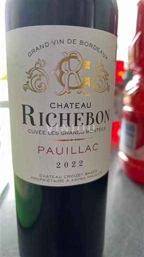 Bordeaux Pauillac Château Richebon Les Grands Monteils 2022
