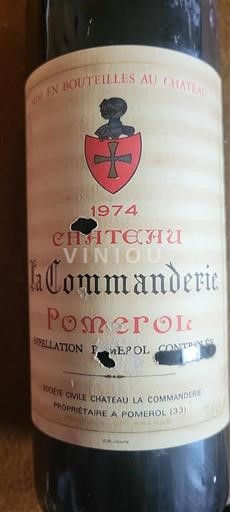 Bordeaux Pomerol Château La Commanderie 1974