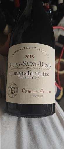 Bourgogne Morey-saint-denis Premier Cru Camille Giroud Clos des Godelles 2018