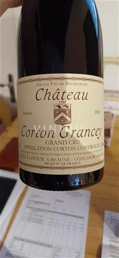 Borgogna Corton Grand Cru Château Cortongrancey 2018