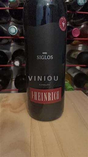 Vin Rouge sec Ried Siglos J. Heinrich 2018 Autriche Burgenland