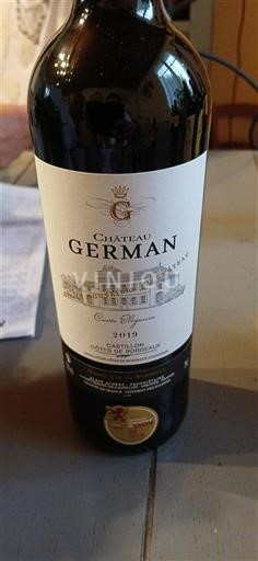 Bordeaux Côtes-de-Bordeaux Château German Élégance 2019