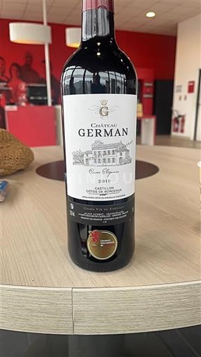 Bordeaux Côtes-de-Bordeaux Château German Élégance 2019