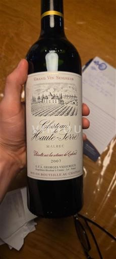Lounais-Ranska Cahors Château Hauteserre 2007