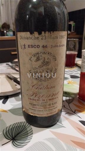 Bordeaux Non specificato Château Pérenne 1990