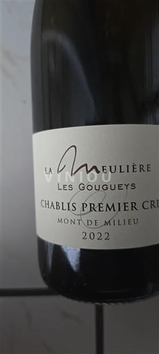 Burgundy Chablis Premier Cru Premier Cru Domaine La Meulière Les Gougueys Mont de Milieu 2022