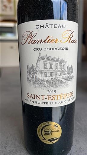 Bordeaux Saint-Estèphe Cru Bourgeois Château Plantier Rose 2019