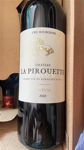Vin Rouge sec Château La Pirouette 2020 France Bordeaux Médoc Cru Bourgeois