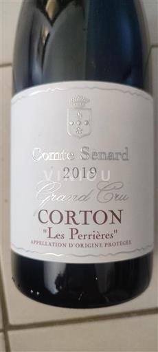 Bourgogne Corton Grand Cru Comte Senard Les Perrières 2019