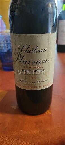 Bordéus Haut-Médoc Cru Bourgeois Château Plaisance 1979