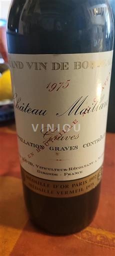 Bordeaux Graves Château Maillard 1975