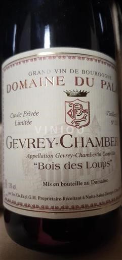 Burgund Gevrey-Chambertin Grand Cru Domaine Palais Bois des Loups 2018
