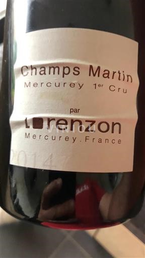 Borgogna Non specificato Premier Cru Lorenzon Champs Martin 2014