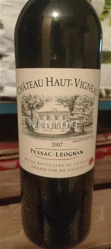 Burdeos Pessac-Léognan Haut Vigneau 2007