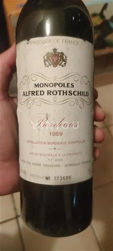 Bordeaux Monopoles Alfred Rothschild 1989