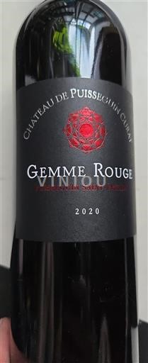 Bordeaux Puisseguin-saint-émilion Château Puisseguin Curat Gemme Rouge 2020