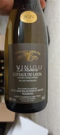 Loirevallei Coteaux du Layon Domaine Mercier Les Malécots 2024