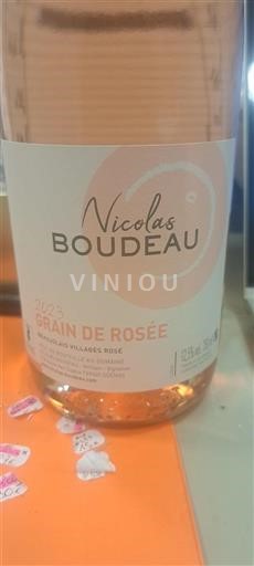 Vin Rosé sec Grain de Rosée Nicolas Boudeau 2023 France Beaujolais AOC