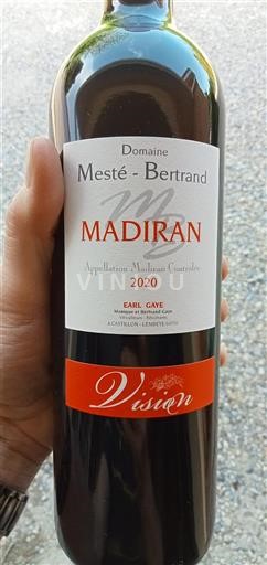 Sudoeste Madiran Domaine Meste Bertrand Vision 2020