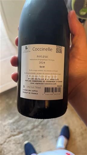 Languedoc a Roussillon Pays d'Oc Vignerons De Cessenon Coccinelle 2024