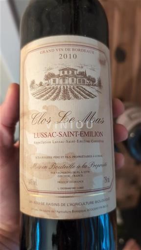 Bordeaux Lussac-Saint-Émilion Clos Le Mas 2010