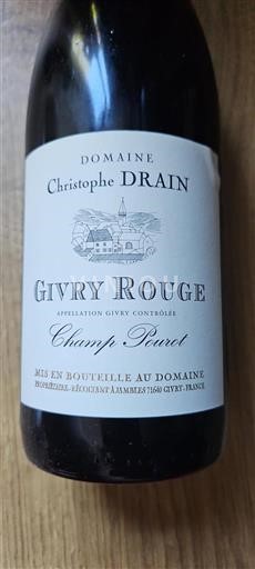 Burgundija Givry Christophe Drain Champ Pourot 2016