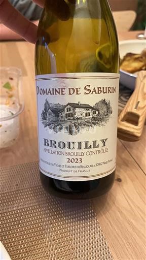 Beaujolais Brouilly Domaine Saburin 2023