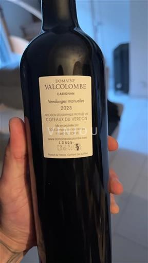 Provenza, bassa valle del Rodano, Corsica Coteaux del Verdon Domaine Valcolombe Carignan 2023