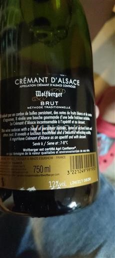 Alsace Crémant d'Alsace Wolfberger Icke årgångsbetecknad