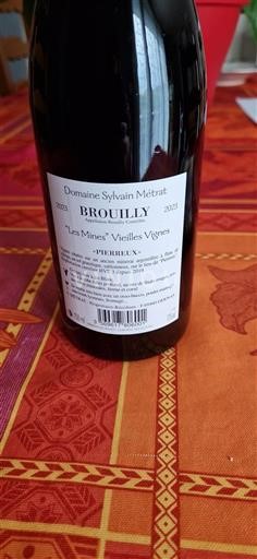 Beaujolais Brouilly Domaine Sylvain Métrat Les Mines Vieilles Vignes 2023