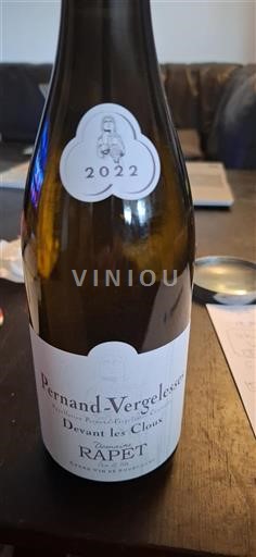 Bourgogne Pernand-Vergelesses Domaine Rapet Devant les Cloux 2022