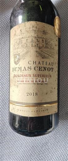 Bordeaux Bordeaux Supérieur Château Dumas Cenot 2018