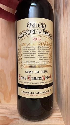 Bordeaux Saint-Émilion Grand Cru Château Balestard La Tonnelle 2015