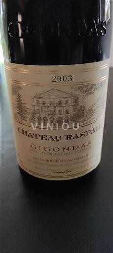 Rhônen laakso Gigondas Château Raspail 2003