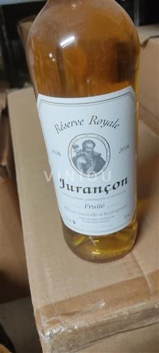 Vin Blanc sec Réserve Royale Cave de Gan 2016 France Sud-Ouest Jurançon AOC