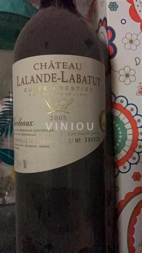 Bordeaux Château Lalandelabatut Prestige 2005