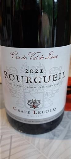 Vin Rouge sec Grafé Lecocq 2021 France Vallée de la Loire Bourgueil