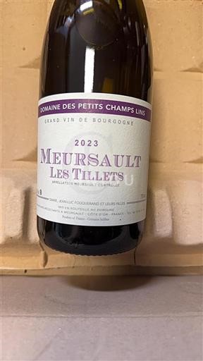 Bourgondië Meursault Domaine Des Petits Champs Lins Les Tillets 2023