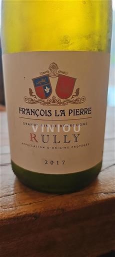Vin Blanc sec François La Pierre 2017 France Bourgogne Rully AOC