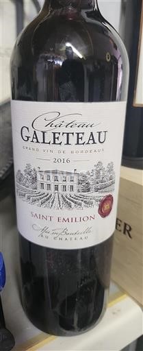 Bordeaux Saint-Émilion Château Galeteau 2016