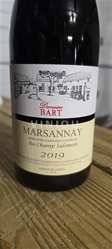Borgogna Marsannay Domaine Bart Au Champ Salomon 2019